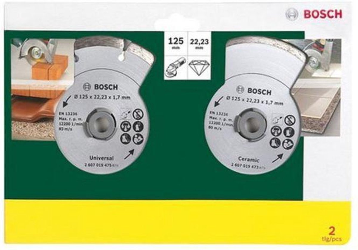 Bosch Diamantschijf 125 mm 2 stuks