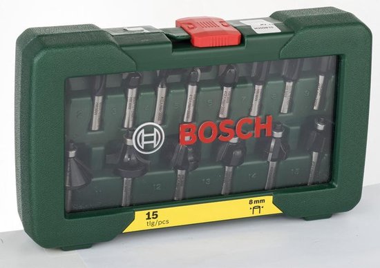 Bosch 15-delige Frezenset Hout