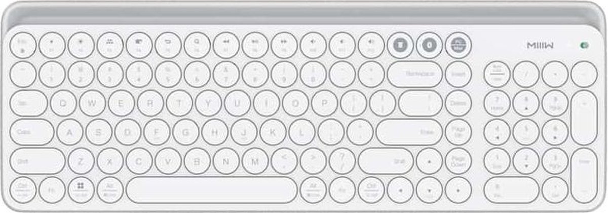 Originele Xiaomi MIIIW 102 toetsen Bluetooth + 2,4 GHz draadloze Dual-modus toetsenbord (wit)