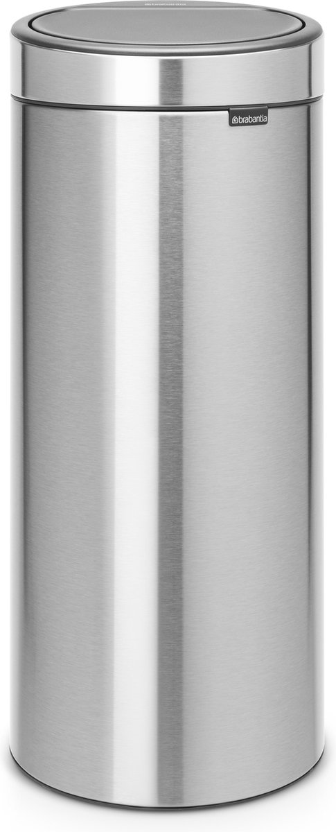Brabantia Touch Bin 30 Liter Matt Steel FingerPrintProof - Silver