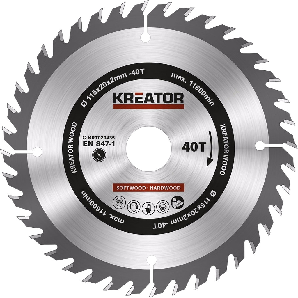 Kreator Zaagblad 115x20x2mm 40T