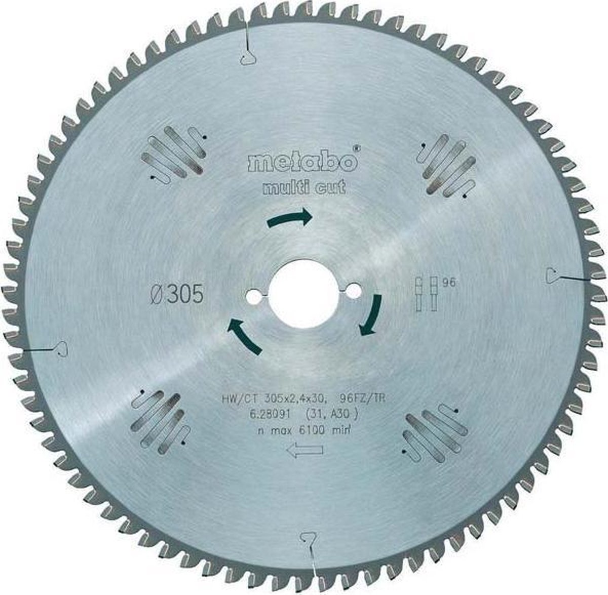 Metabo Zaagblad Multi Cut 305x30x2.8mm 96T