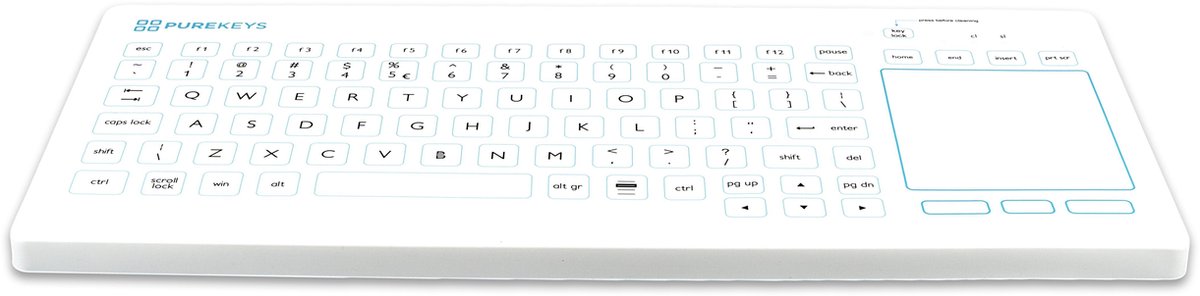 Medisch toetsenbord bedraad met touchpad