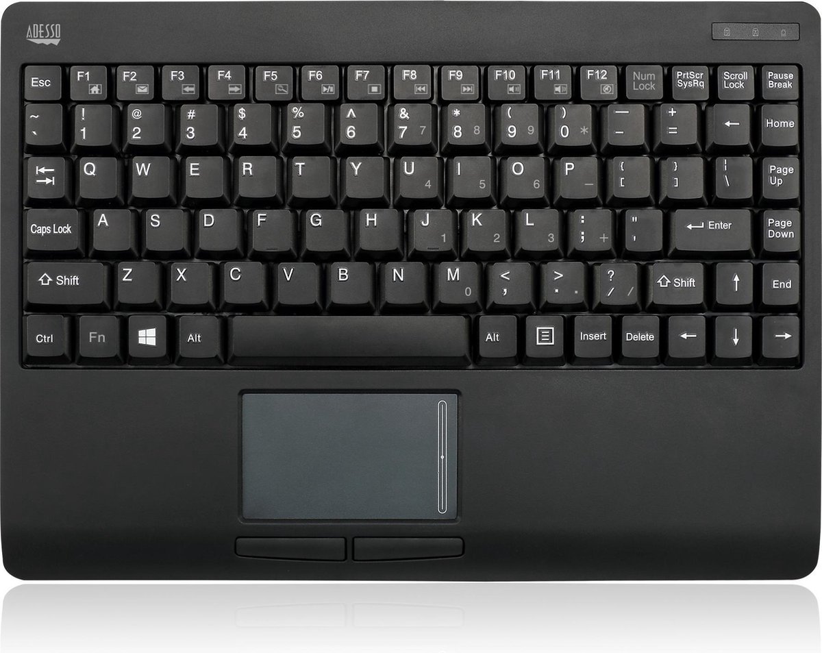 Adesso WKB-4110UB toetsenbord RF Draadloos QWERTY Amerikaans Engels - Zwart