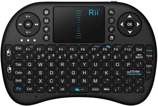 Rii Mini Wireless Keyboard i8 RF Draadloos QWERTY Engels toetsenbord - Zwart