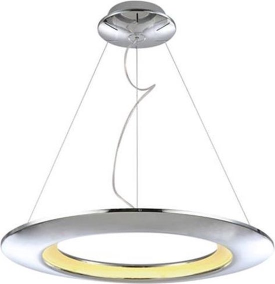 BES LED Led Plafondlamp - Plafondverlichting - Concepty - 41w - Natuurlijk 4000k - Chroom Aluminium - Wit