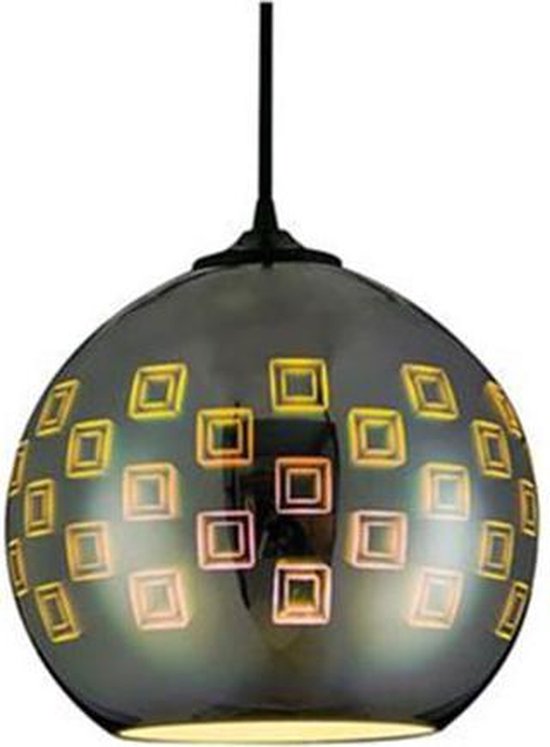 BES LED Led Hanglamp 3d - Spectra - Rond - Chroom Glas - E27