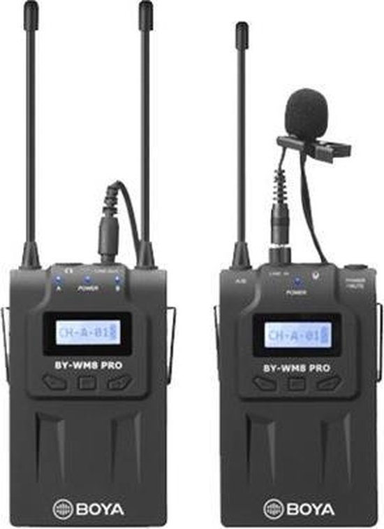 Boya UHF Duo Lavalier Microfoon Draadloos BY-WM8 Pro-K1