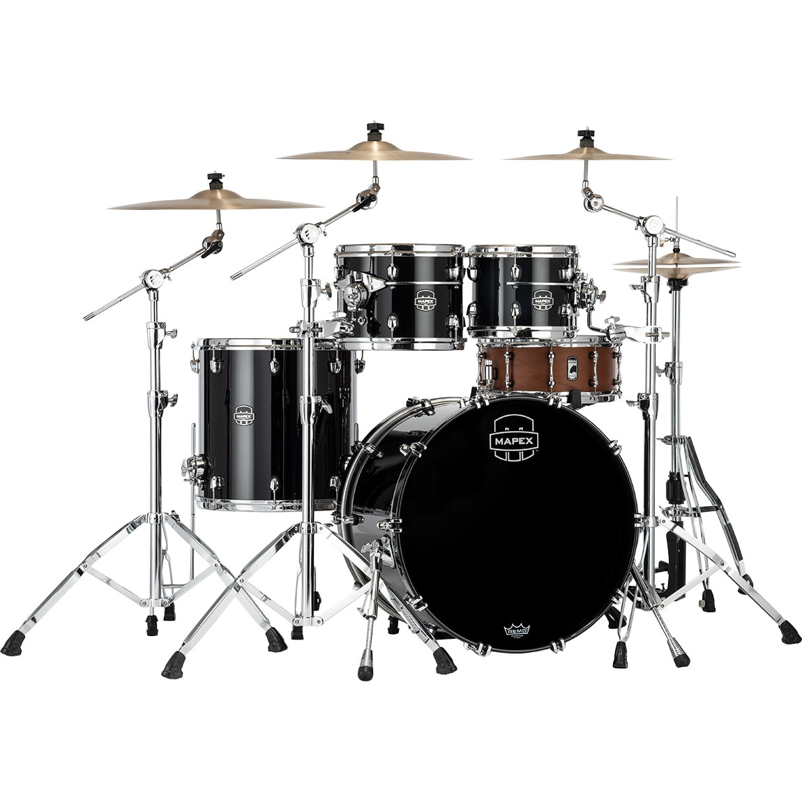 Mapex SE529XM Saturn Evolution Maple Rock Piano Black 4-delige shellset