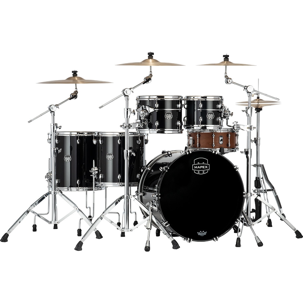 Mapex SE628XM Saturn Evolution Maple Stage+ Piano Black 5-delige shellset