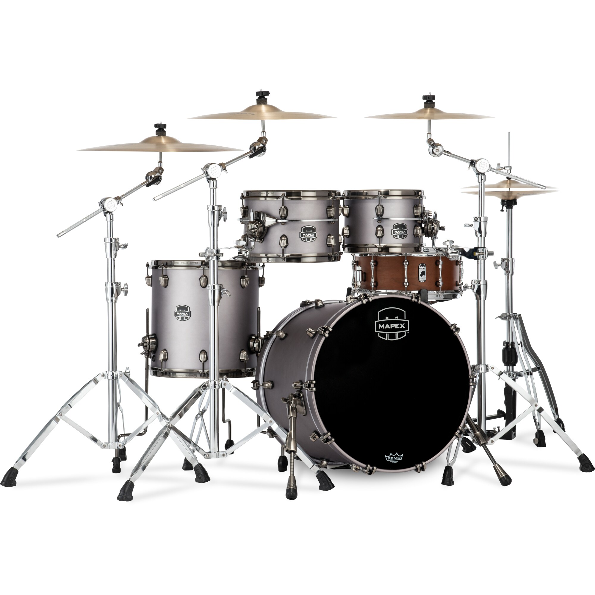 Mapex SE504XBBPG Saturn Evolution Birch Fusion Gun Metal Grey 4d. shellset