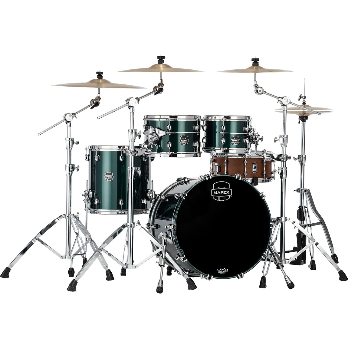 Mapex SE504XM Saturn Evolution Maple Fusion Brunswick Green 4-delige shellset