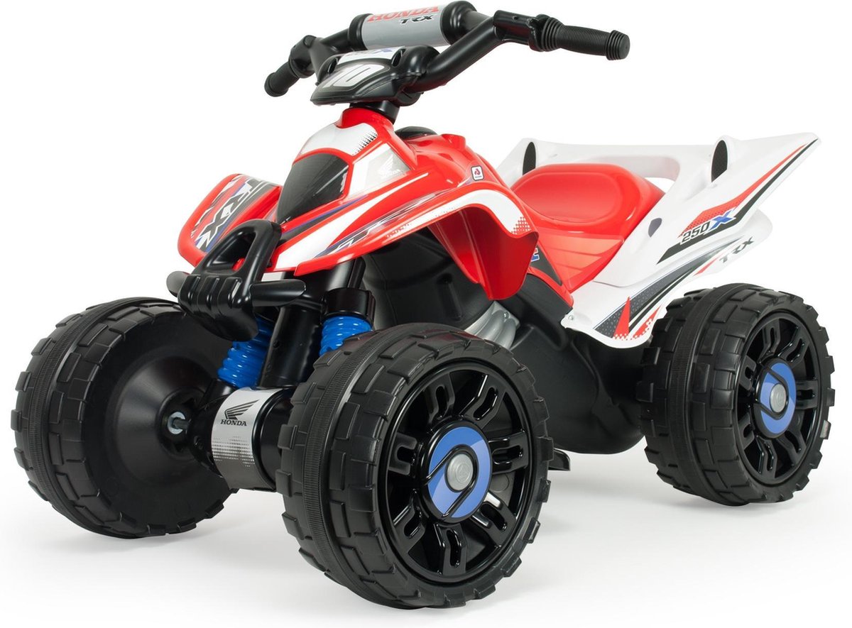 Injusa Accuvoertuig Quad Honda Atv Jongens 12v 92 Cm/wit - Rood