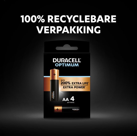 Duracell Alka Optimum AA-batterijen 4 stuks