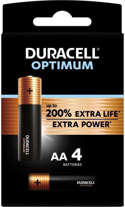 Duracell Alka Optimum AA-batterijen 4 stuks