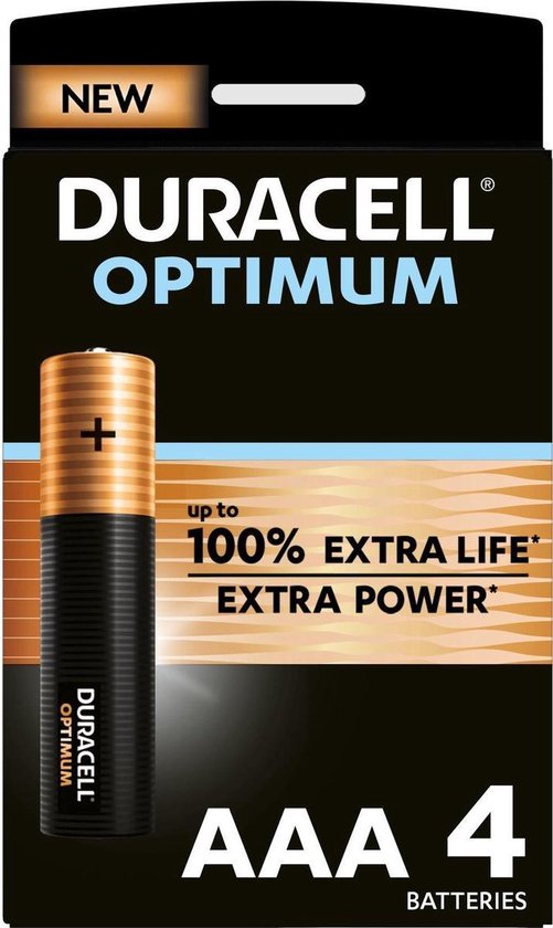 Duracell Alka Optimum AAA-batterijen 4 stuks