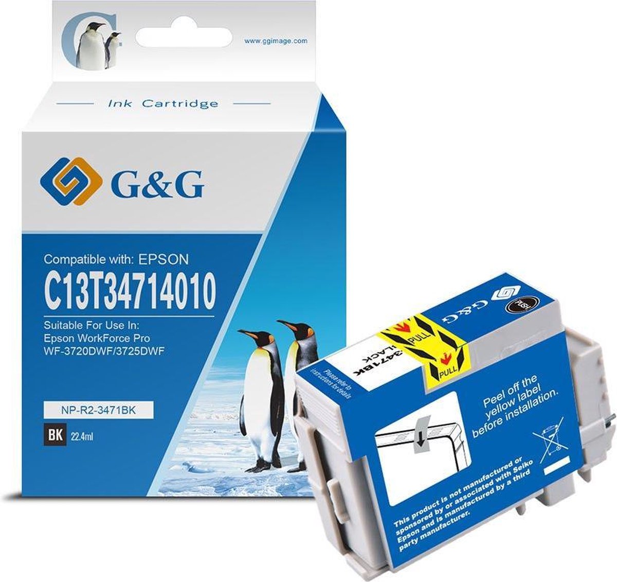 G&G 34XL Cartridge - Zwart