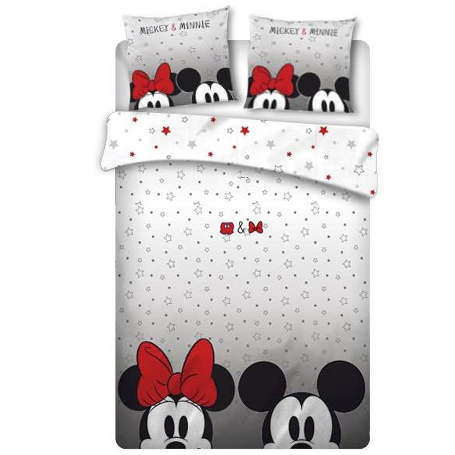 Disney Minnie Mouse Dekbedovertrek Eyes - Lits Jumeaux - 240 X 220 Cm - Polyester - Wit