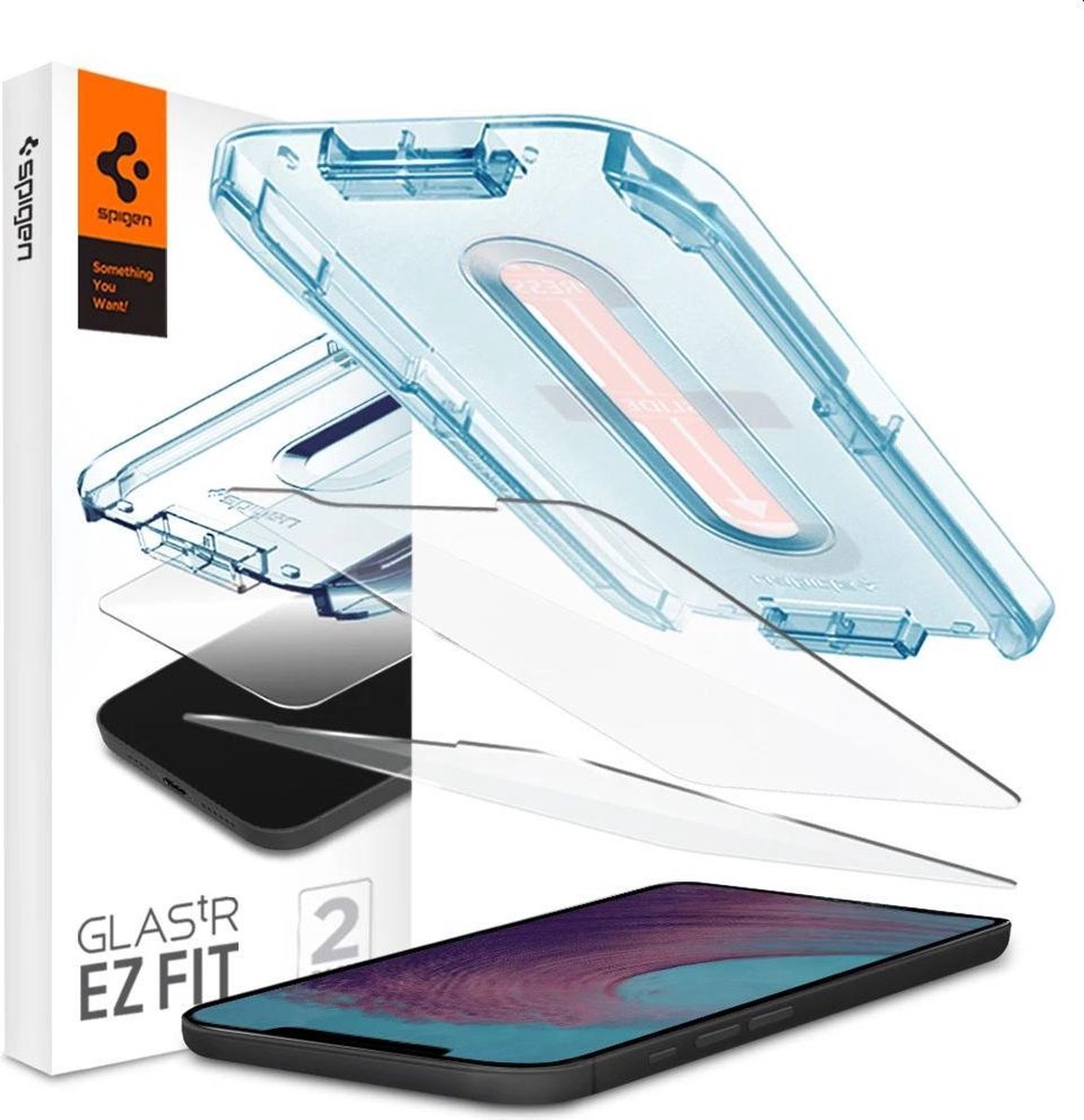 Spigen Glastr Ez Fit Screenprotector + Applicator Voor De Iphone 12 Pro Max