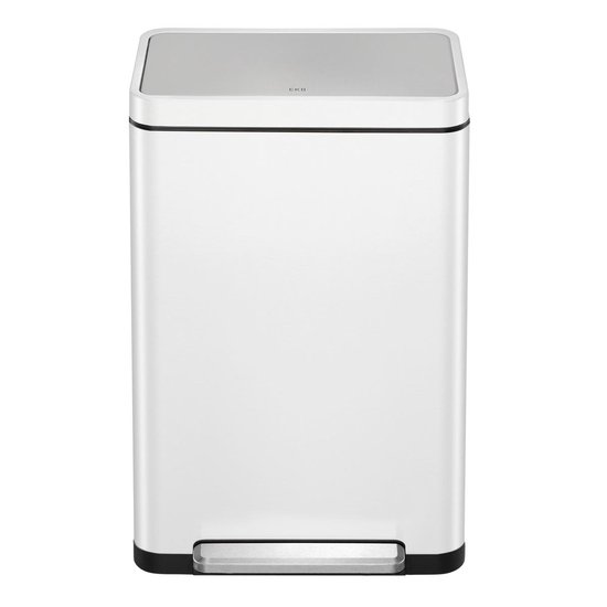 Eko Pedaalemmer X-cube 45 Liter Rvs - Wit