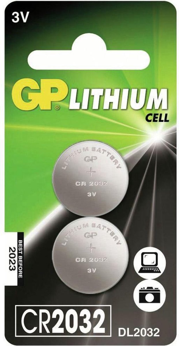 GP Cr2032 2 Stuks Knoopcel Lithium Batterij