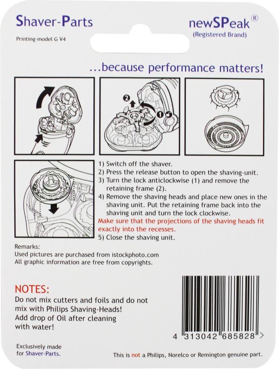 Shaverparts Shaver Parts Scheerkop Hq9/hq177