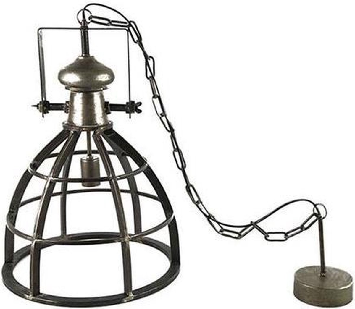 Countryfield Decostar Hanglamp Barbera 40 X 159 Cm Staal Donker - Grijs