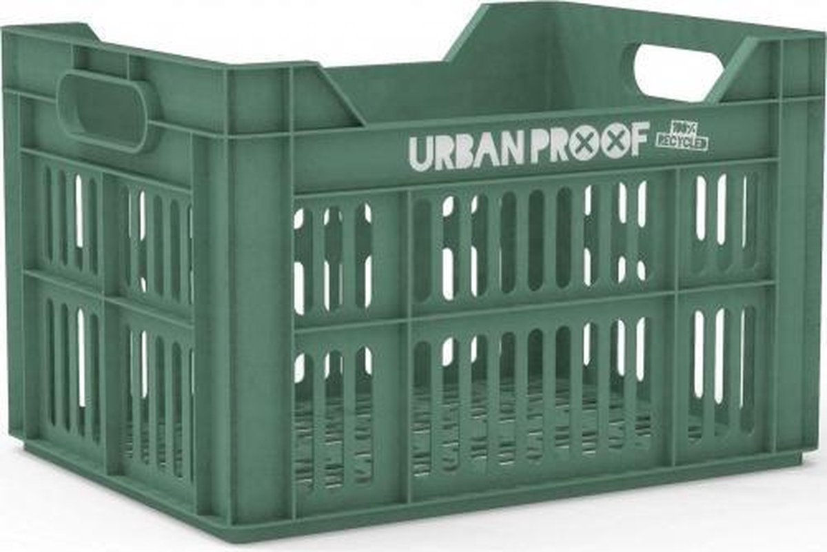 URBAN PROOF Fietskrat 30 Liter Polypropyleen Oud - Groen