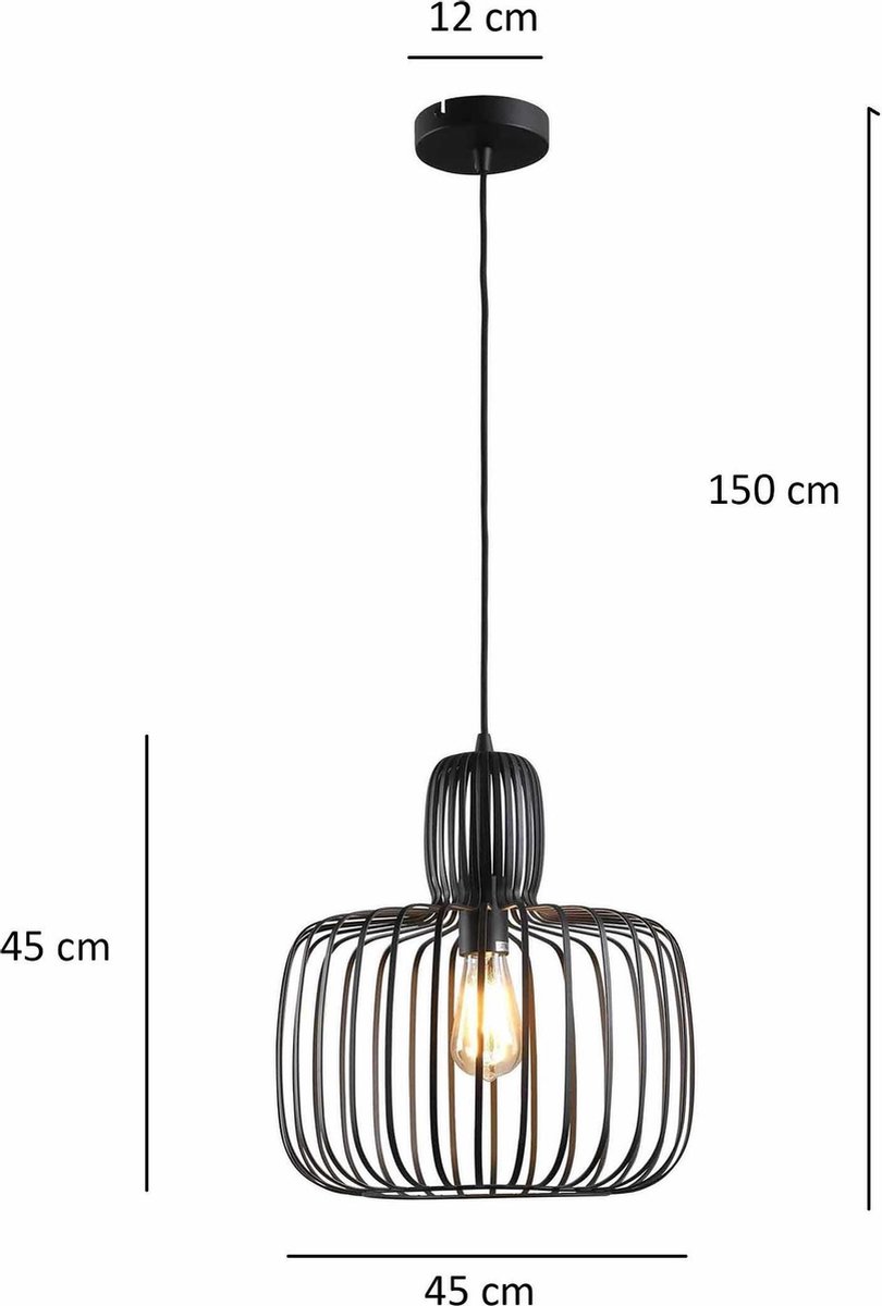 Freelight Hanglamp Costola Ø 45 Cm - Zwart