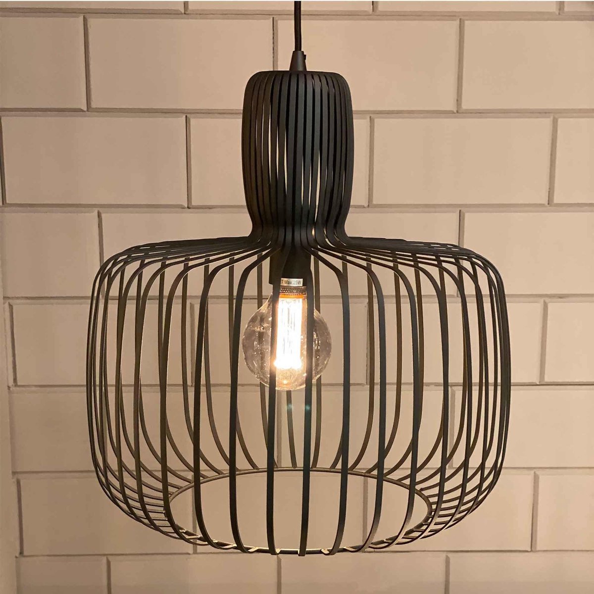Freelight Hanglamp Costola Ø 45 Cm - Zwart