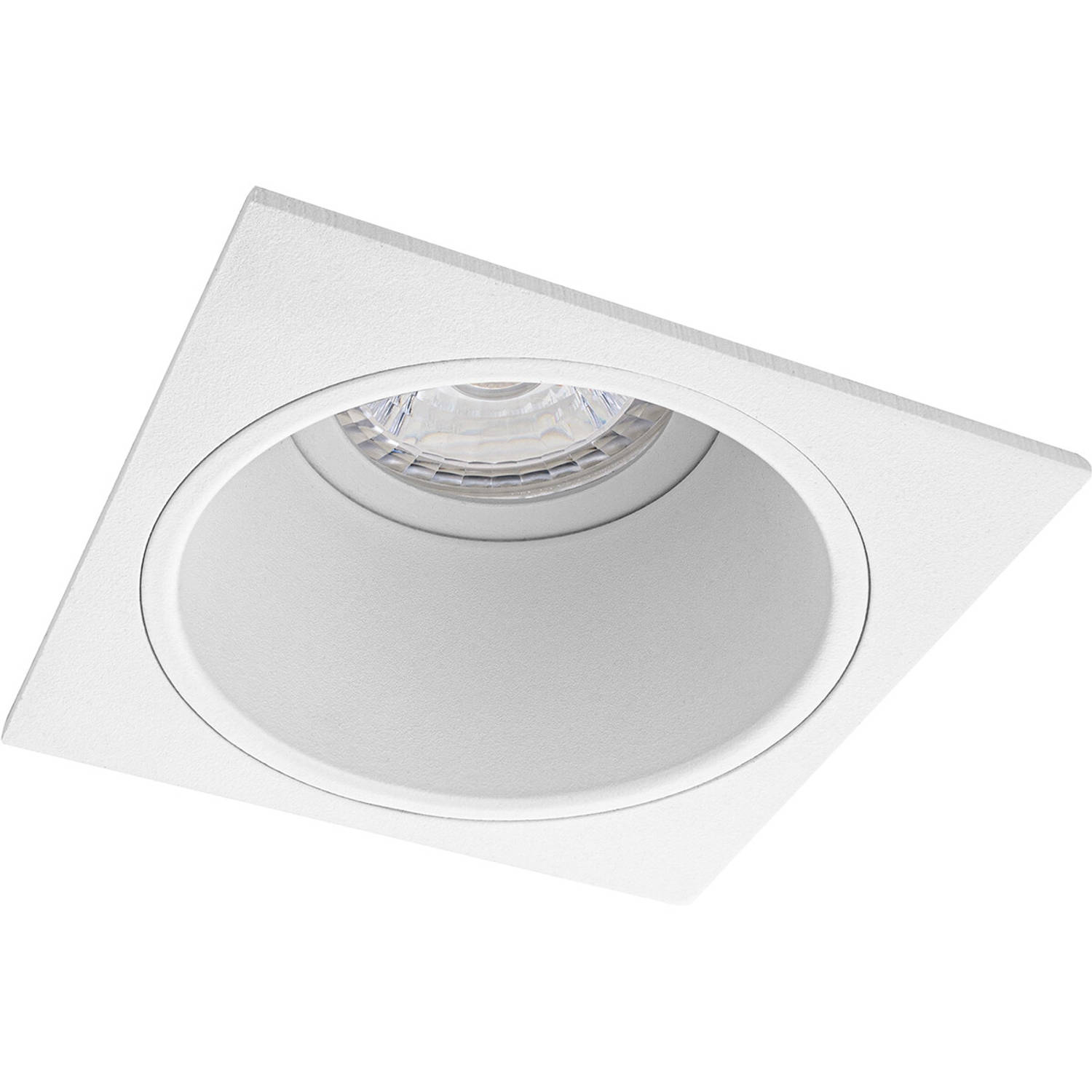 BES LED Spot Armatuur Gu10 - Pragmi Minko Pro - Inbouw Vierkant - Mat - Aluminium - Verdiept - 90mm - Wit