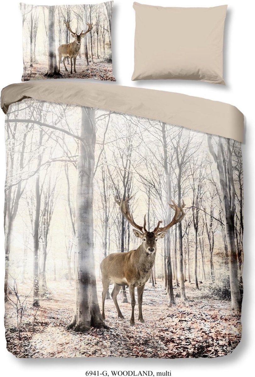 Good Morning Goodmorning Dekbedovertrek Woodland-2-persoons (200 X 200/220 Cm) - Beige