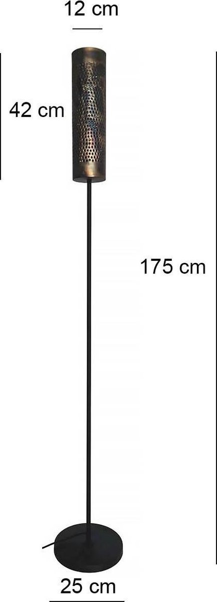 Freelight Vloerlamp Forato H 175 Cm - Bruin
