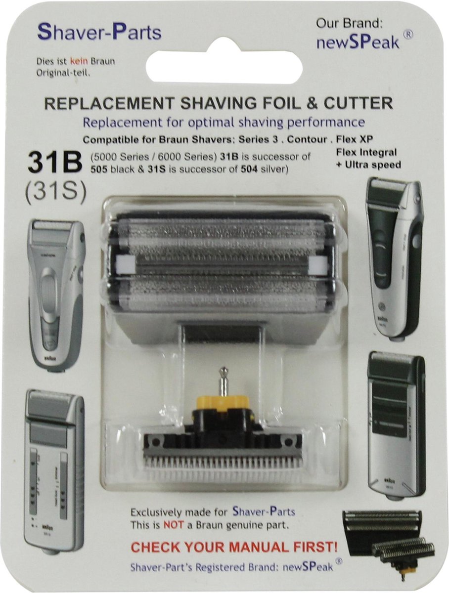 Shaverparts Schaver Parts Scheerkop Braun 31b