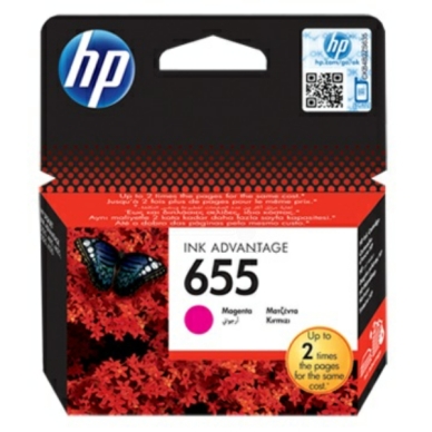 HP HP 655 Inktcartridge magenta CZ111AE Replace: CZ111AE