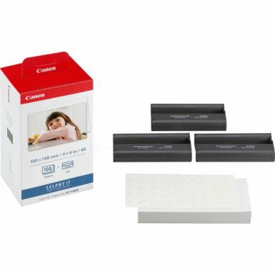 Canon Multipack KP-108IN inktpatronen + fotopapier 108 vel 10x15cm 3115B001 Replace: N/A