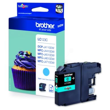 Brother Brother LC123C Inktcartridge cyaan, 600 pagina's LC123C Replace: N/A