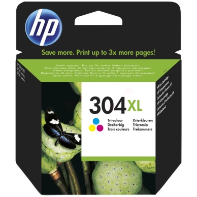 HP HP 304XL Inktcartridge 3-kleuren, 300 pagina's N9K07AE Replace: N9K07AE