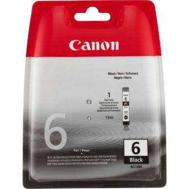 Canon Canon BCI-6 BK Inktcartridge zwart, 13 ml BCI-6BK Replace: N/A