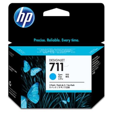 HP HP 711 Inktcartridge cyaan, 29 ml CZ130A Replace: N/A