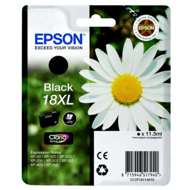 Epson Epson 18XL Inktcartridge zwart, 470 pagina's T1811 Replace: N/A