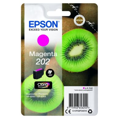 Epson Epson 202 Inktcartridge magenta, 4,1 ml C13T02F34010 Replace: N/A