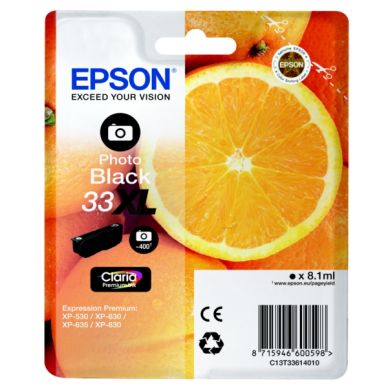 Epson Epson 33XL Inktcartridge fotozwart, 400 pagina's T3361 Replace: N/A