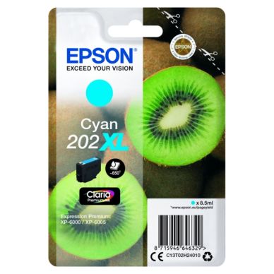 Epson Epson 202XL Inktcartridge cyaan, 8,5 ml C13T02H24010 Replace: N/A