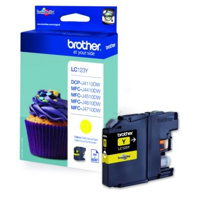 Brother Brother LC123Y Inktcartridge geel, 600 pagina's LC123Y Replace: N/A