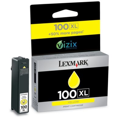 Lexmark Lexmark 100XL Inktcartridge geel, 600 pagina's 14N1071E Replace: N/A