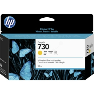 HP HP 730 Inktcartridge geel 130 ml (P2V64A) P2V64A Replace: N/A