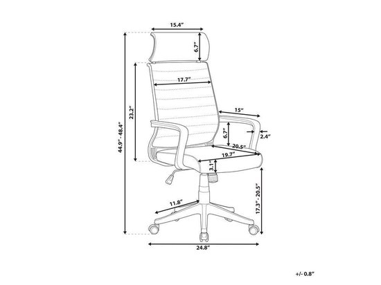 Beliani Leader Bureaustoel Polyester 63 X 63 Cm - Bruin