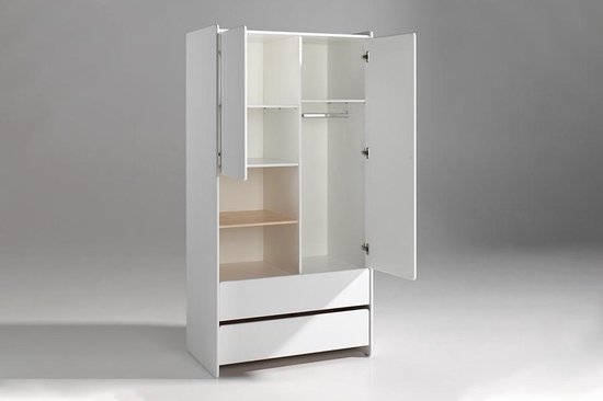Vipack Kiddy Kledingkast - Wit