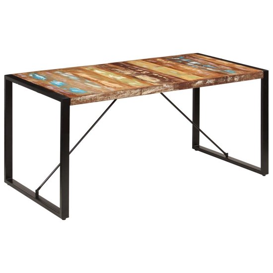 Vidaxl Eettafel 160x80x75 Cm Massief Gerecycled Hout - Bruin